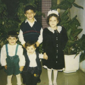 My brother Ezo, big sister Toha, my little sister Arkan and I (clockwise).