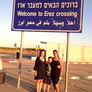 with Sonja before crossing to Kfar Azza