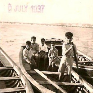 Row, row, row your boat gently down the stream, the Tigris River, 1937.