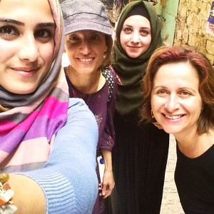 This week my good friend Marianna and I went on a trip to Hebron.<br />
We met there two gorgeous and awesome Palestinian young ladies.<br />
They treated us like old friends and gave us the best tour around town.<br />
Sometimes you just have to have fun and get to know each other<br />
Thank you girls!!<br />
-Lucy, 35, Israel<br />
<br />
We really had fun! We showed them around Hebron. We had lunch and smoked Hookah. <br />
It was a great day.<br />
-Haya 22 and Aysha 19, Hebron, Palestine<br />
